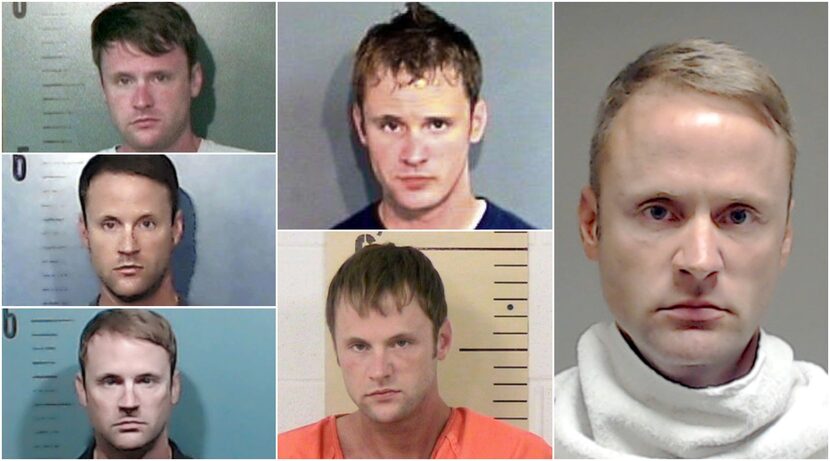 These are some of the jail booking mugs for John Wright Martin, who has been arrested...