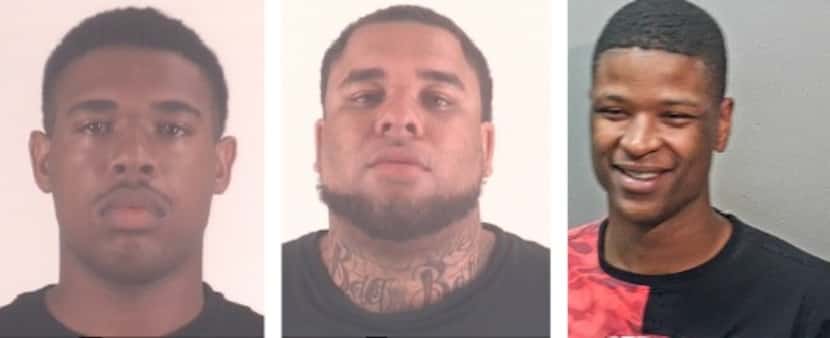 Dcameron McKellar (left) and Kristopher Robinzine (middle) each face a charge of aggravated...
