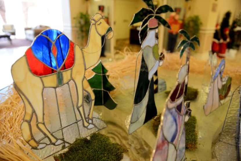 
Anthony Carrillo, 85, built a nativity set made from stained glass for his retirement home.
