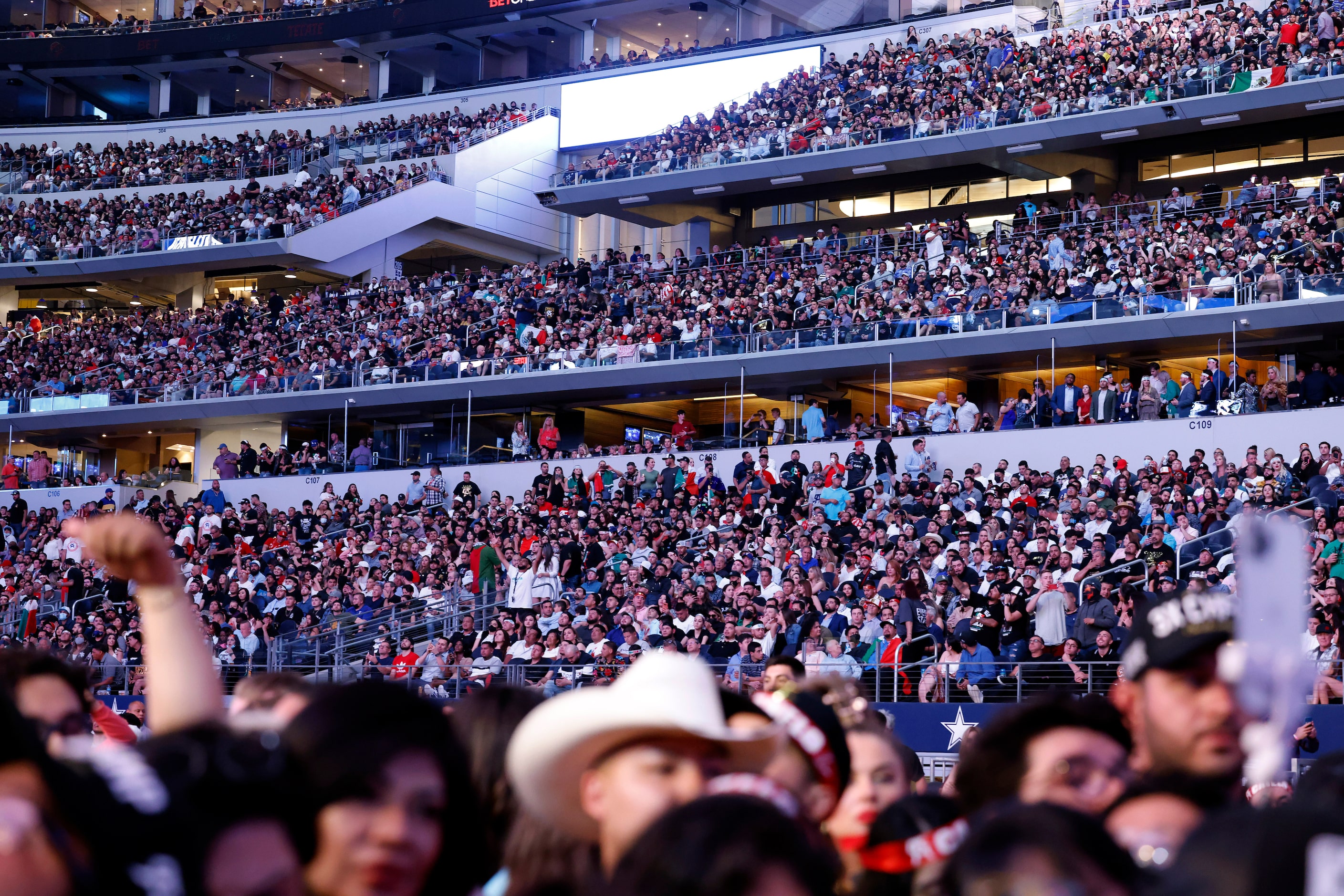 Over 70,000 people, the largest crowd to see a sporting event during the COVID-19 pandemic,...