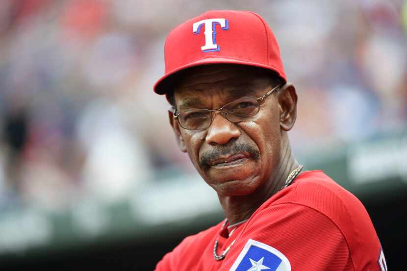 Texas Rangers manager Ron Washington (38) prior to their game against the Detroit Tigers at...