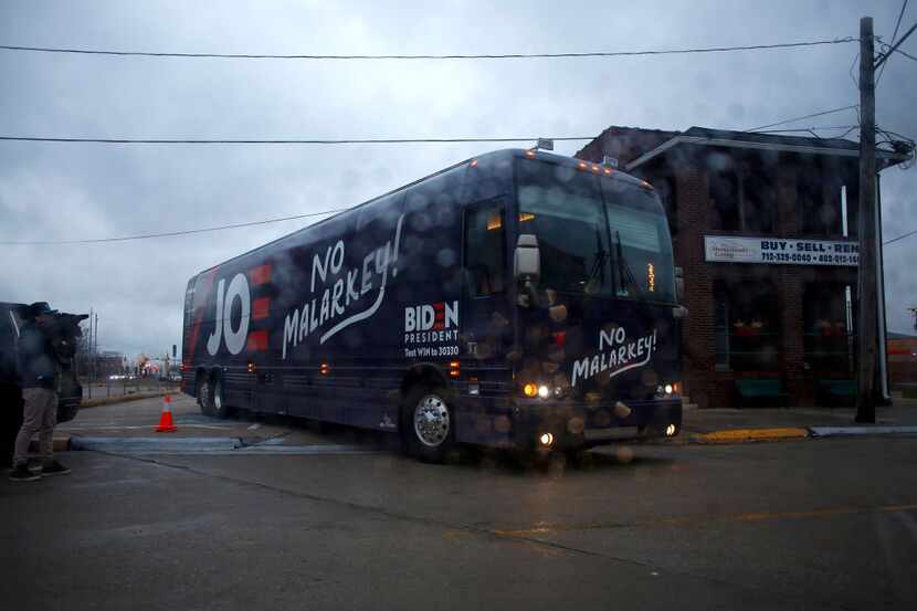 Un autobús de campaña de Joe Biden en 2020.