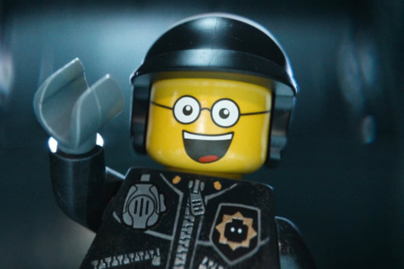 This image released by Warner Bros. Pictures shows the character Bad Cop/Good Cop, voiced by...