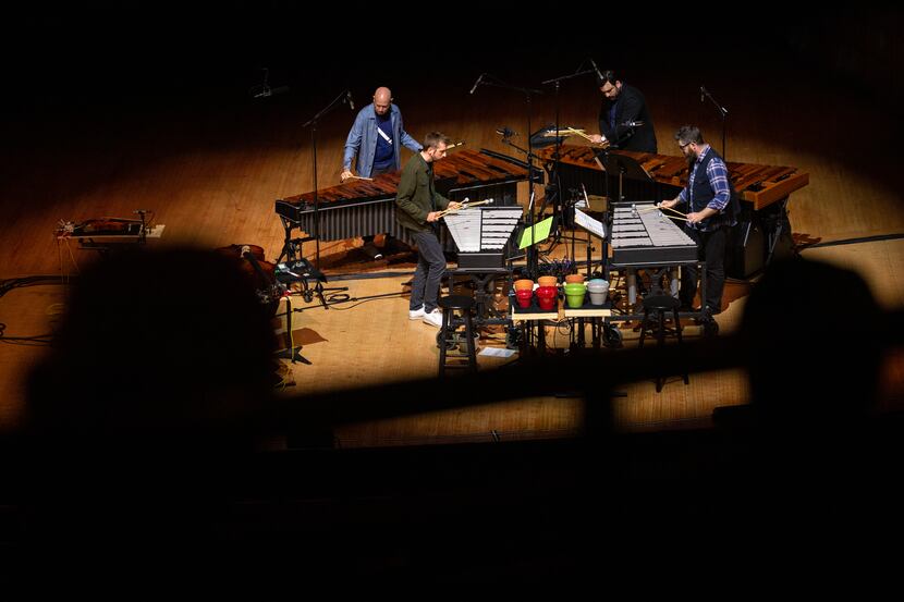 Sō Percussion performs the third part of Vijay Iyer's 'Torque' in a concert presented by the...
