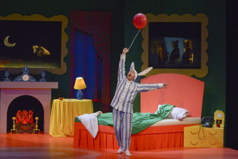 Brian Hathaway plays the bunny in "Goodnight Moon" at Dallas Children's Theater.