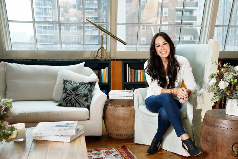Joanna Gaines poses for a portrait at The Greenwich Hotel in New York to promote her book...