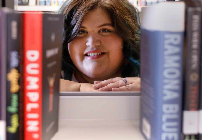 Julie Murphy, the author of 'Dumplin,’' poses for a portrait at the South Irving Library on...