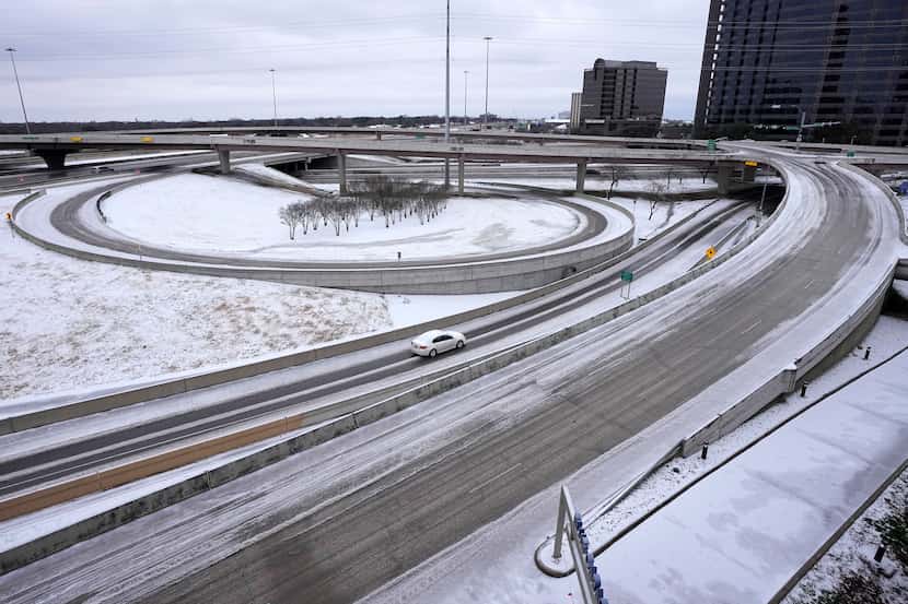 La escena de la tormenta invernal en Dallas, Texas, el 31 de enero de 2023. 