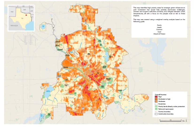 Where Dallas needs parks, according to the Trust for Public Land