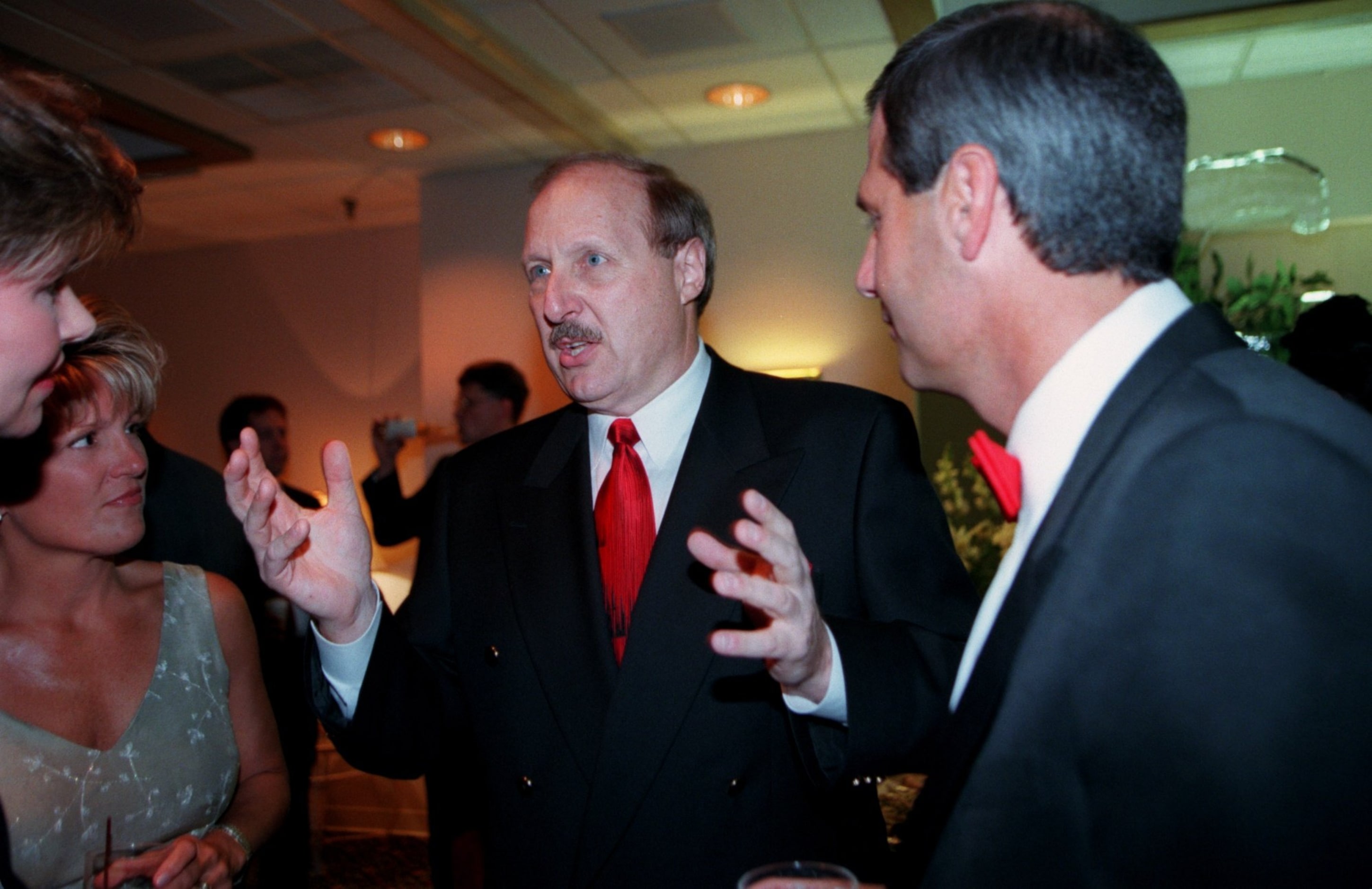 Talk show host Norm Hitzges (3rd from left) who was this year's roastee at the Blockbuster...