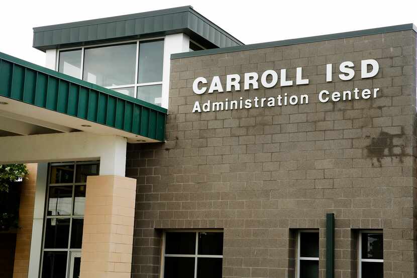 An exterior view of the Carroll ISD Administration Center in Southlake, Texas, Tuesday, June...