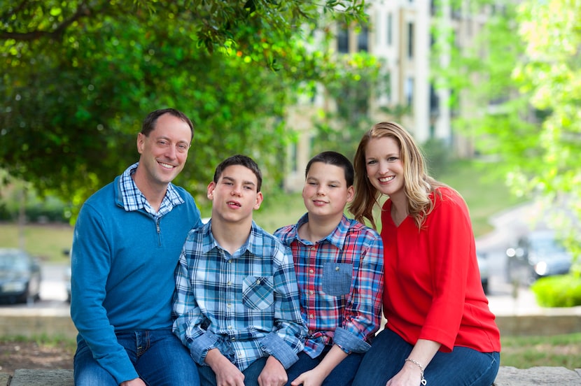 From left: Brian, James, Matthew, and Krista Hinton.