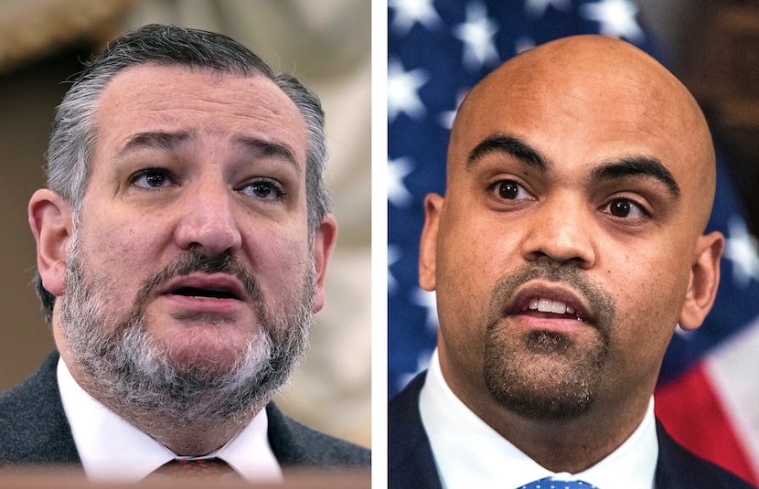 U.S. Sen. Ted Cruz, R-Texas, left, and U.S. Rep. Colin Allred, D-Dallas,