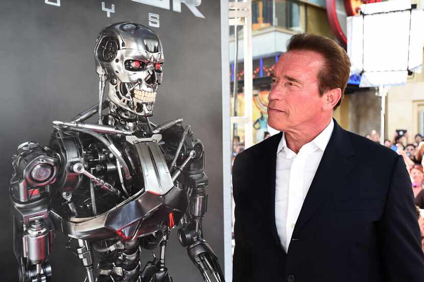 Arnold Schwarzenegger arrives at the LA Premiere of "Terminator Genisys" at Dolby Theatre on...
