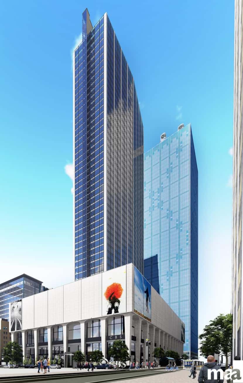 
This artist’s rendering shows Merriman Associates’ redevelopment of the 52-story former...