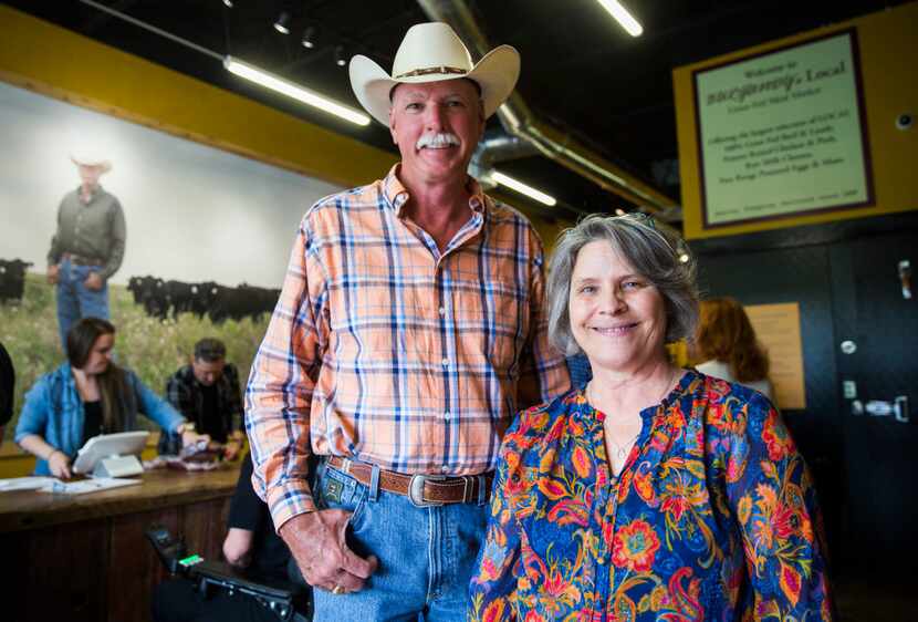 Jon and Wendy Taggart of Burgundy Pasture
Beef at their meat market in Deep Ellum.