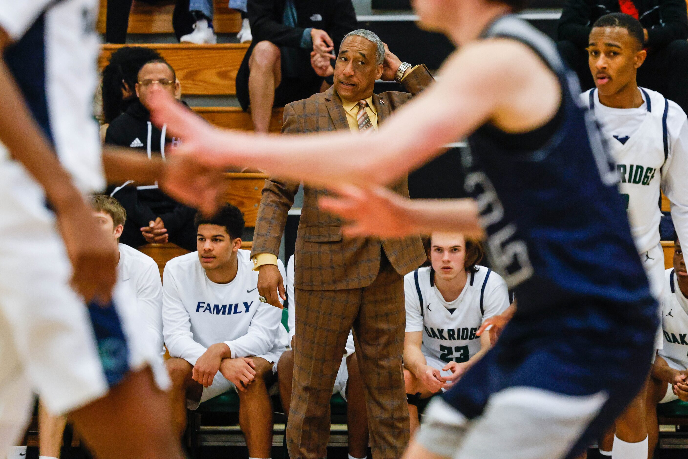 Oakridge Owls' head coach Andre Walker during the third quarter of the SPC Class 3A...