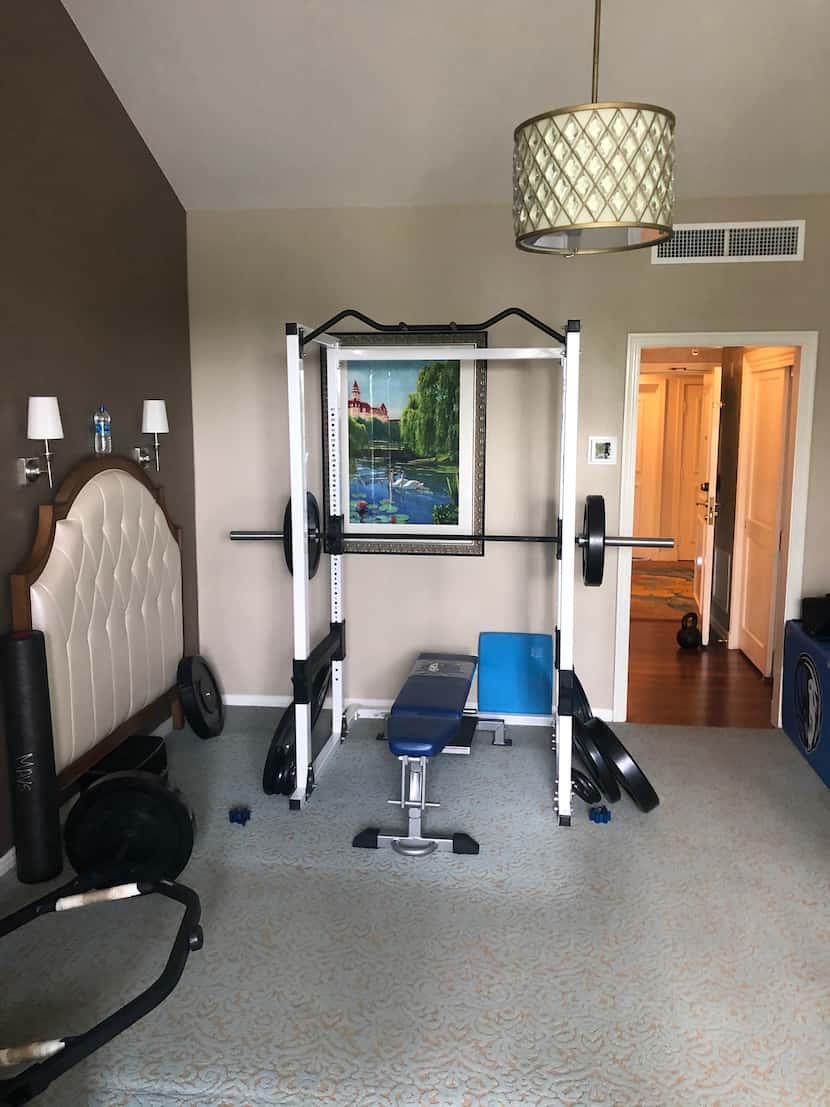 One of the two 400-square-foot guest rooms at the Grand Floridian that the Mavericks...