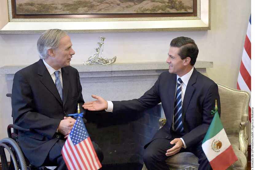 
Texas Gov. Greg Abbott and Mexican President Enrique Peña Nieto exchanged pleasantries and...