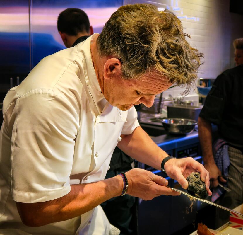Celebrity chef Gordon Ramsay was on hand for the opening of Gordon Ramsay Fish & Chips in...