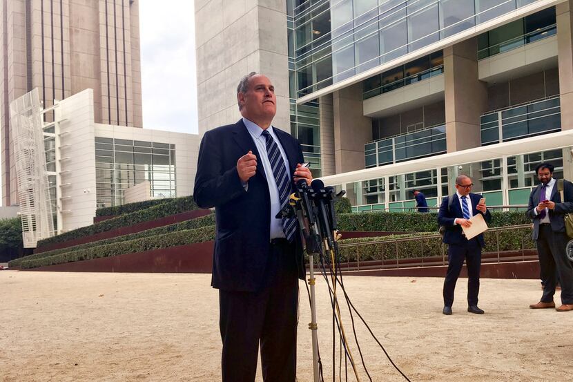 American Civil Liberties Union attorney Lee Gelernt addressed reporters Monday after a...