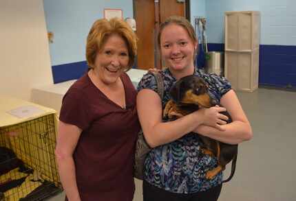  Cindy and Bryana McFarland with her dog Tank. McFarland was reunited with Tank in Austin 3...