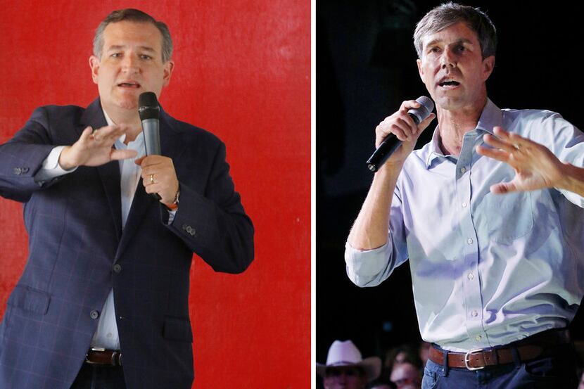 U.S. Sen. Ted Cruz (left), R-Texas, is seeking re-election against challenger Beto O'Rourke,...