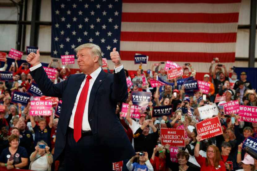 Donald Trump whipped the crowd into a frenzy at a campaign rally Thursday in Springfield, Ohio.