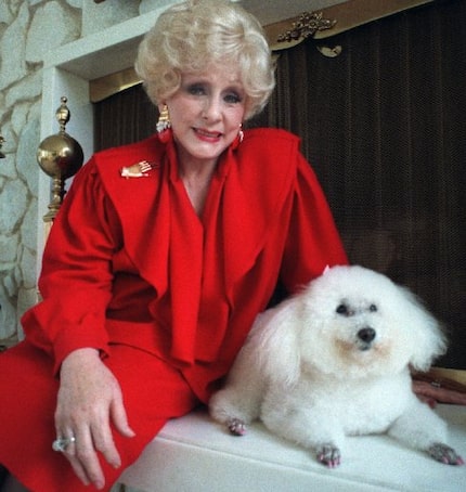 Mary Kay Ash with her poodle Gigi. 