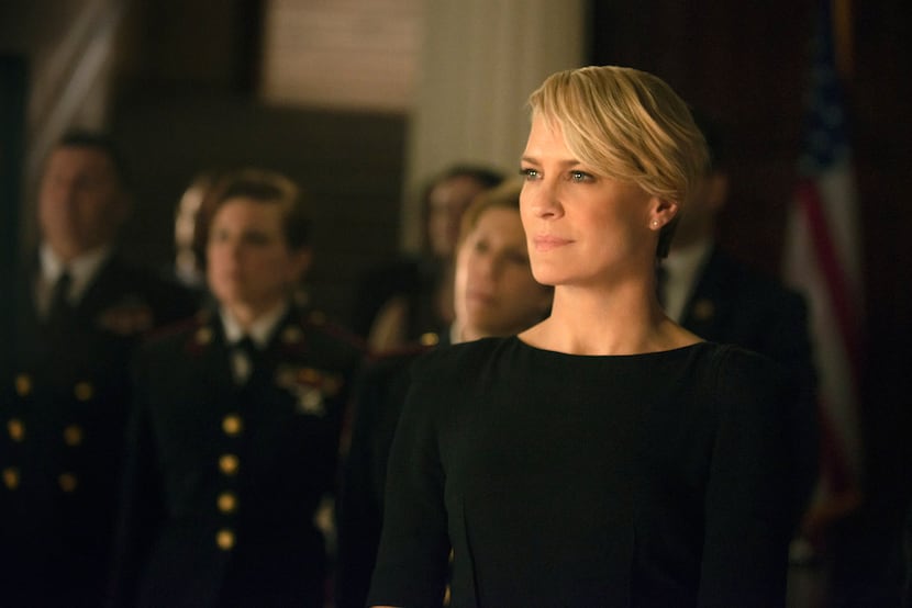 Robin Wright as Claire Underwood in a scene from the Netflix show "House of Cards." 