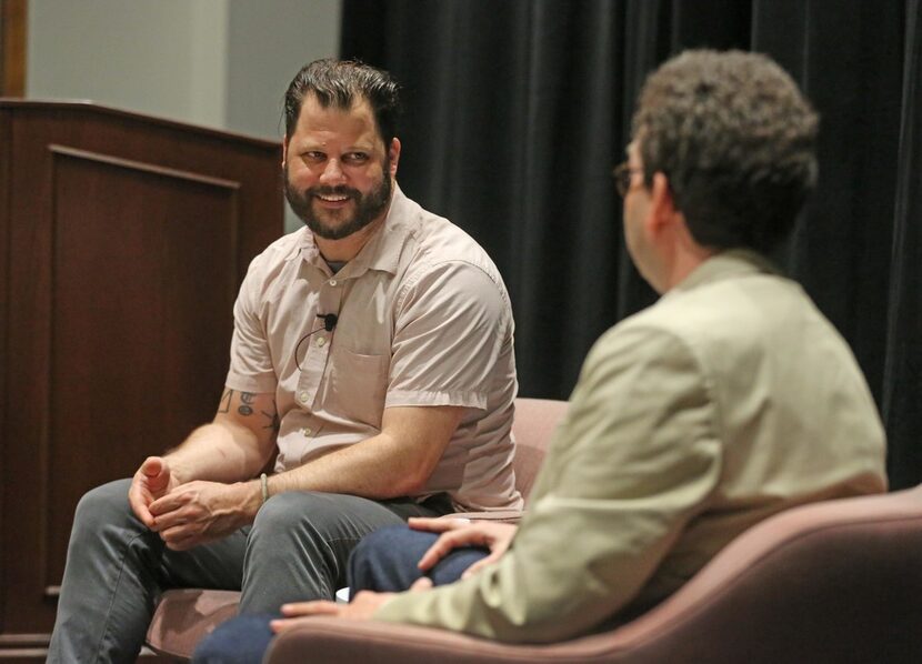 Dallas Morning News architecture critic Mark Lamster, right, and Dallas chef Chad Houser,...