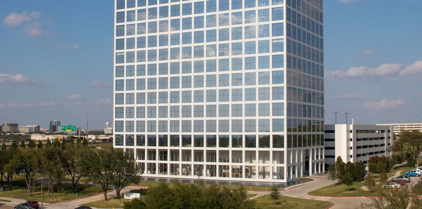 The One Legacy West tower is across the street from Toyota's U.S. headquarters in Plano.