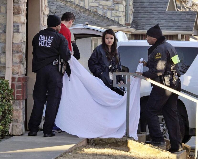 
Dallas police removed the body of 2-month-old Justice Hull from a Red Bird apartment...