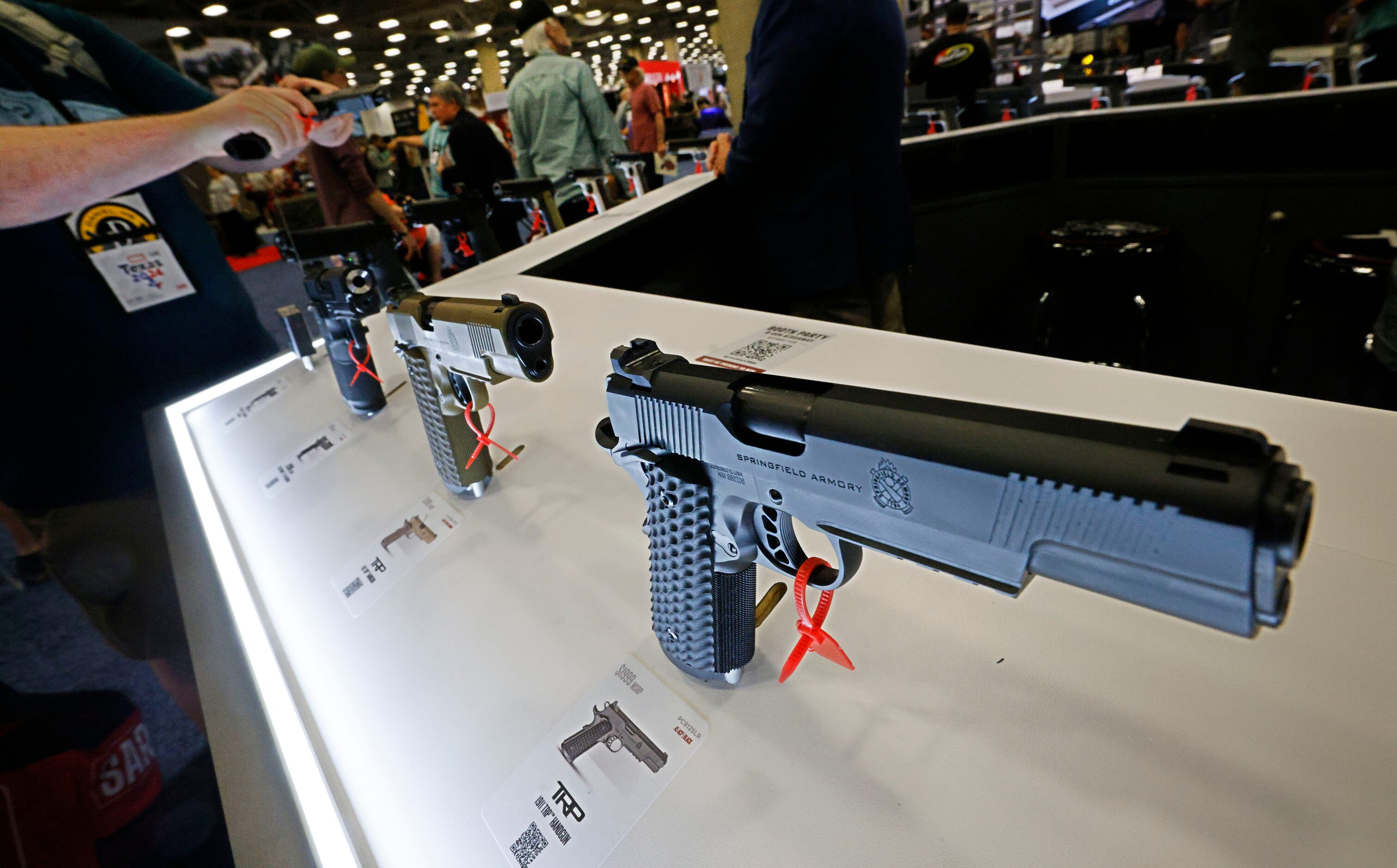 A 1911 TRP™ Handgun is seen at the booth of Springfield Armory during 2024 NRA Annual...