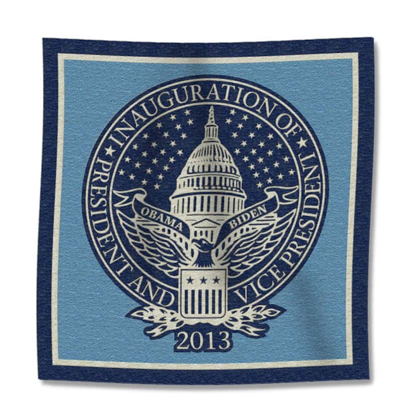 The inaugural seal is woven into a cotton throw that sells for $165.