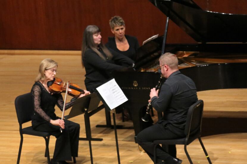 Barbara Sudweeks (viola), Liudmila Georgievskaya (piano) and Jonathan Jones (clarinet)...