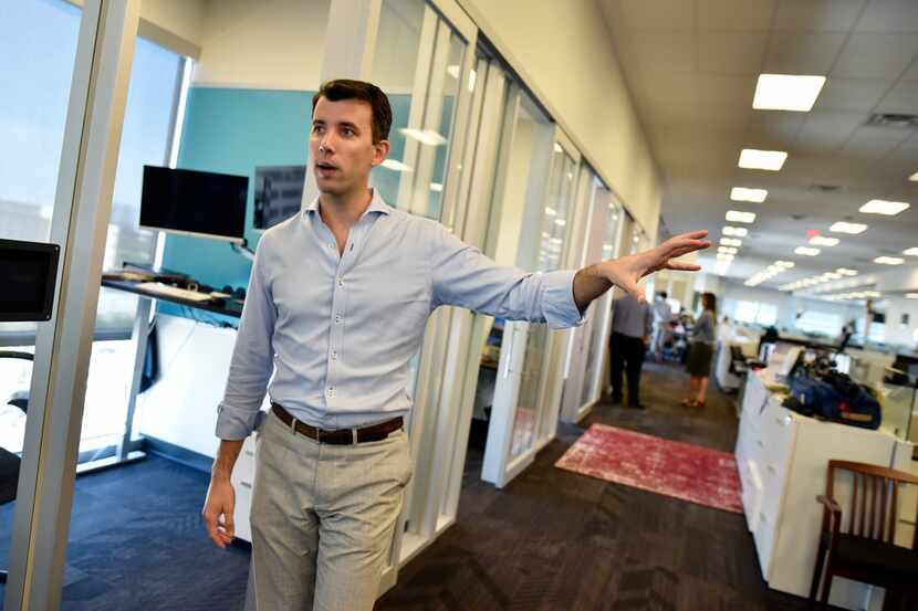 Alex Doubet, CEO of Door, conducts a tour of the company's offices in Dallas.