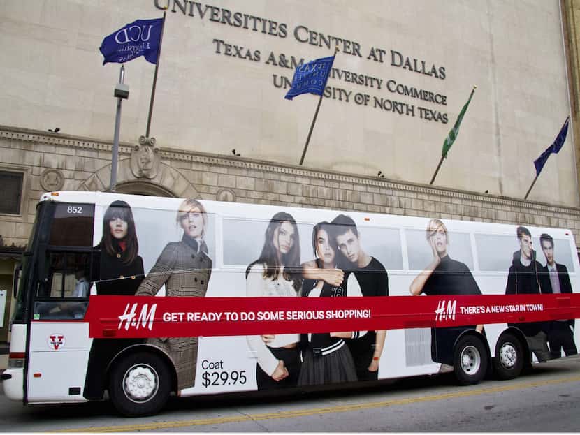 H&M offered free shuttle service to and from the NorthPark Center for students and local...
