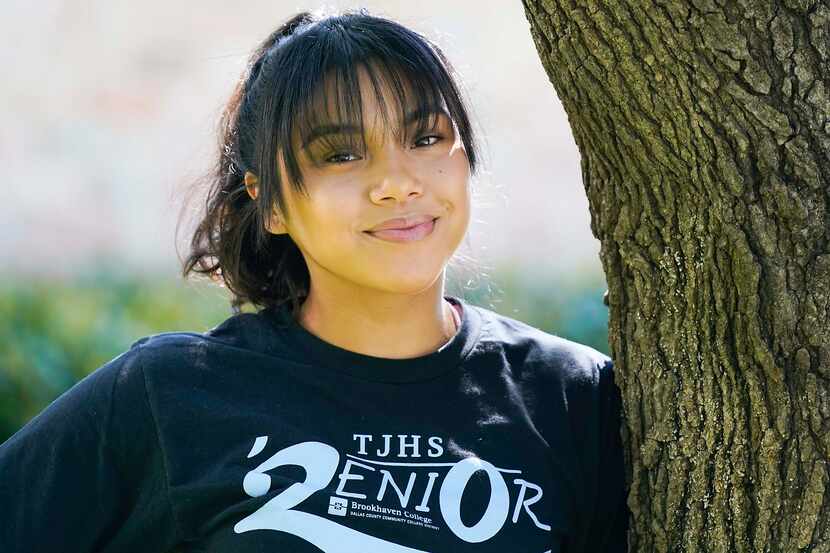 Marysol Ortega, a senior at Thomas Jefferson High School, lost her campus to a tornado in...
