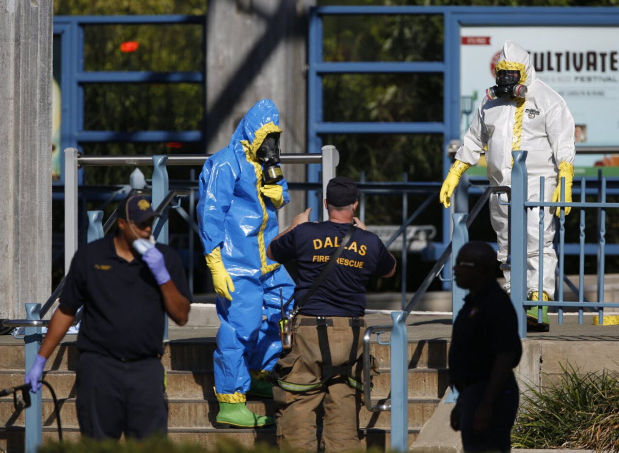 Dallas Fire-Rescue and a HAZMAT team responded to a sick person call at the DART White Rock...