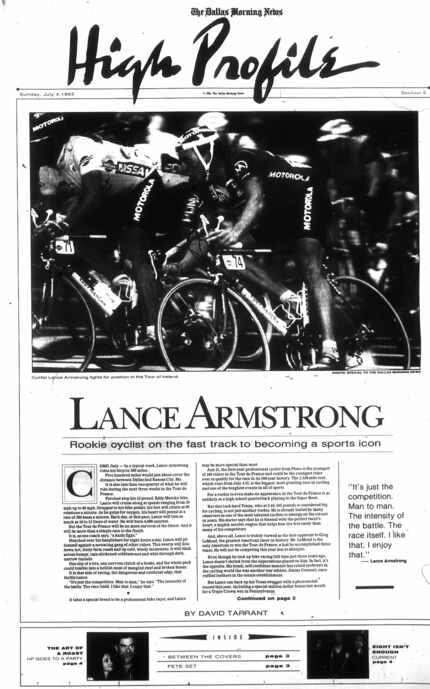 Profile of Lance Armstrong published July 4, 1993.
