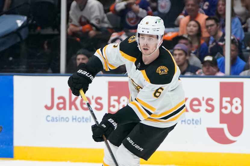 Boston Bruins' Mike Reilly (6) during the second period of Game 6 during an NHL hockey...