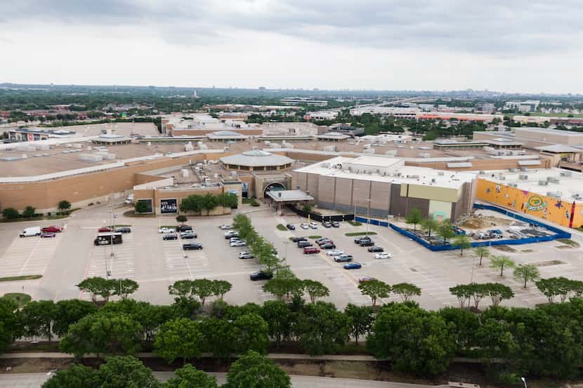 An aerial view of The Shops at Willow Bend in Plano.