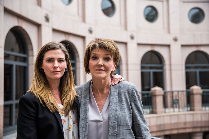 Eve Wiley (left) and her mother, Margo Williams, poses for a portrait after testifying...