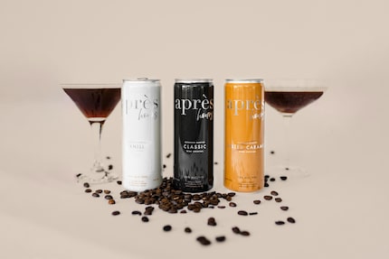 Après Hours' espresso martinis come in three flavors: classic, vanilla and salted caramel....