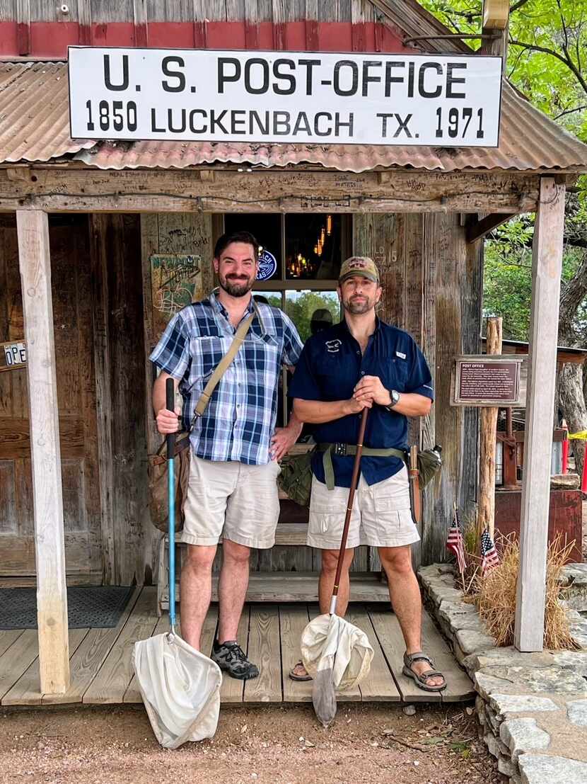 Mississippi Entomological Museum researchers Ray Fisher and JoVonn Hill stop in Luckenbach,...