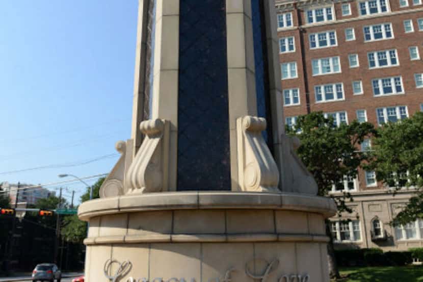 The Legacy of Love Monument at the intersection of Oak Lawn and Cedar Springs was installed...