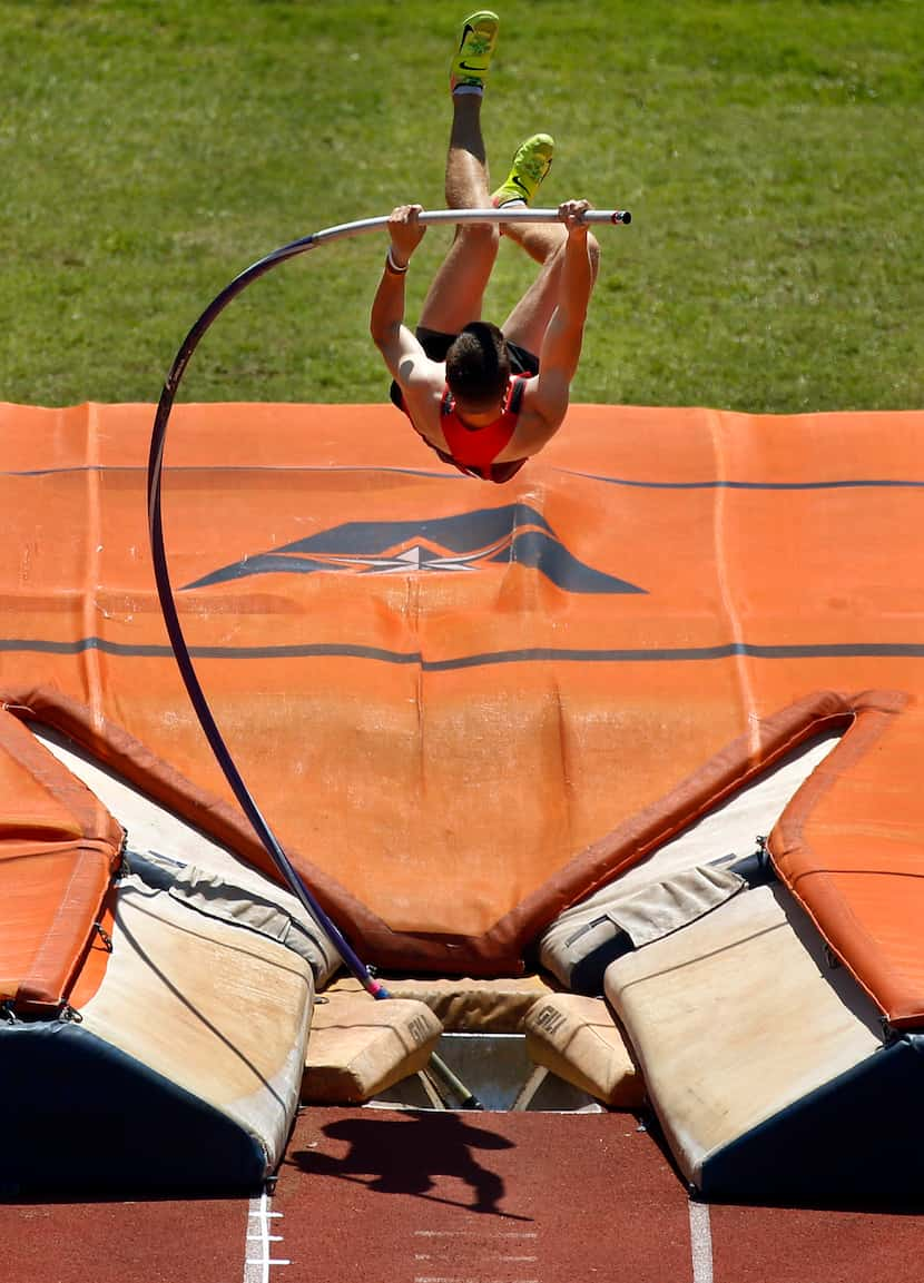 Padding around the bend cavity (bottom, center) is to help protect pole vaulters like Carson...