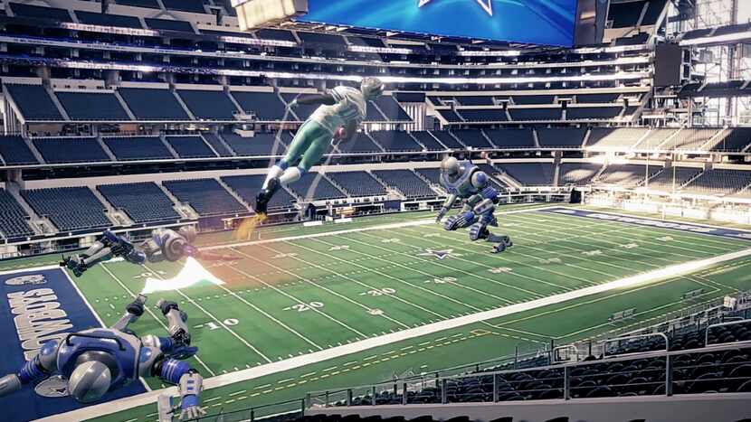 A rendering of the larger-than-life augmented reality game that will be available to Cowboys...