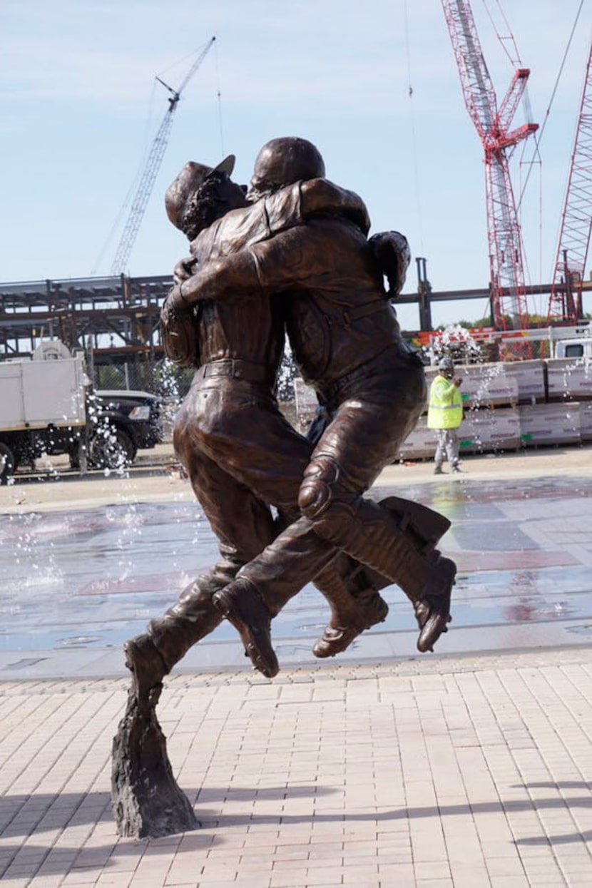 The Texas Rangers unveiled the statue "Going To The Show" at the new Globe Life Field in...